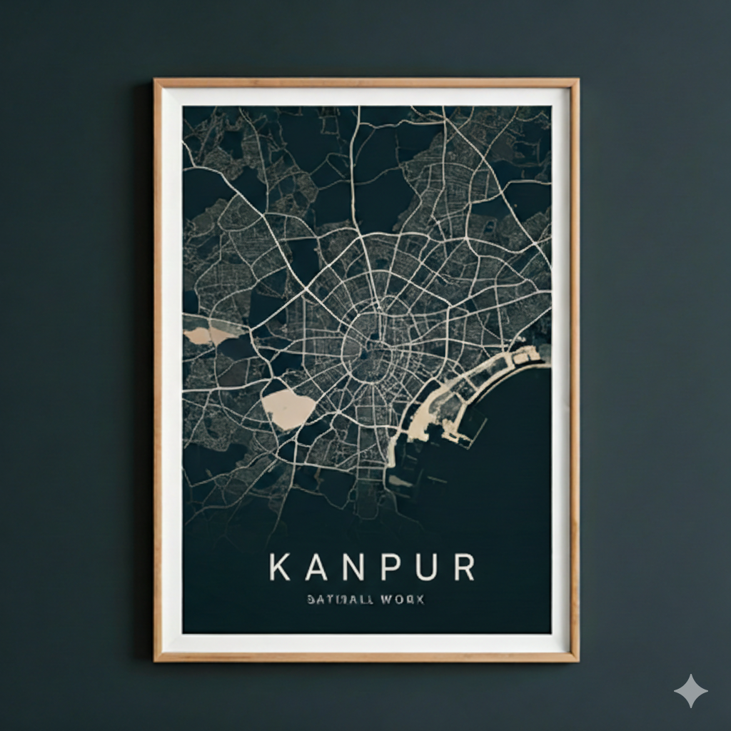 Modern light map of Mumbai